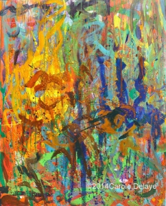 carole delaye, abstract painting, Crackling, April 2014