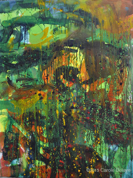carole delaye, peinture abstraite, l’oiseau siffleur, avril 2015