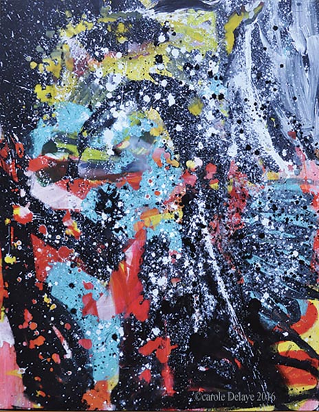 carole delaye, peinture abstraite, free electron, 2016