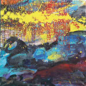 carole delaye, peinture abstraite, the world according to man, 2016