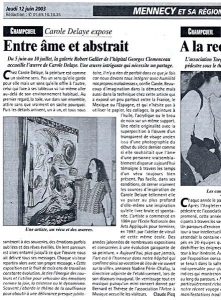 Regional press, Mennecy, 2003