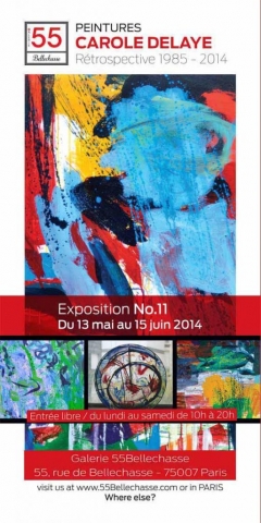 exposition de peintures, Galerie 55Bellechasse, Paris 2014