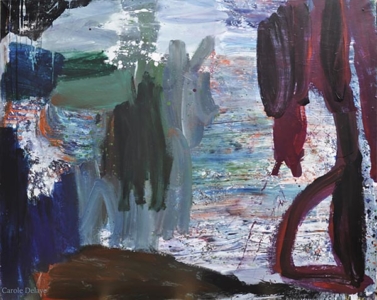 carole delaye, peinture abstraite, départ, 2017