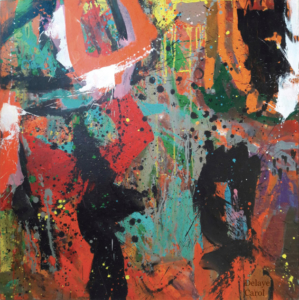 carole delaye, peinture abstraite, au temps des gitans, 2017
