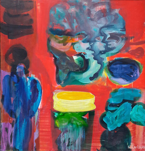 carole delaye, peinture abstraite, burn out mundi, 2025